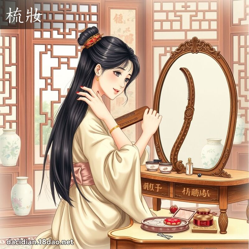梳妆 - 国语大辞典配图