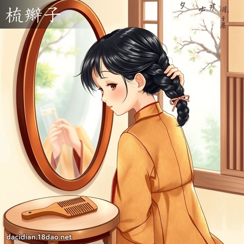 梳辮子 - 國語大辭典配圖