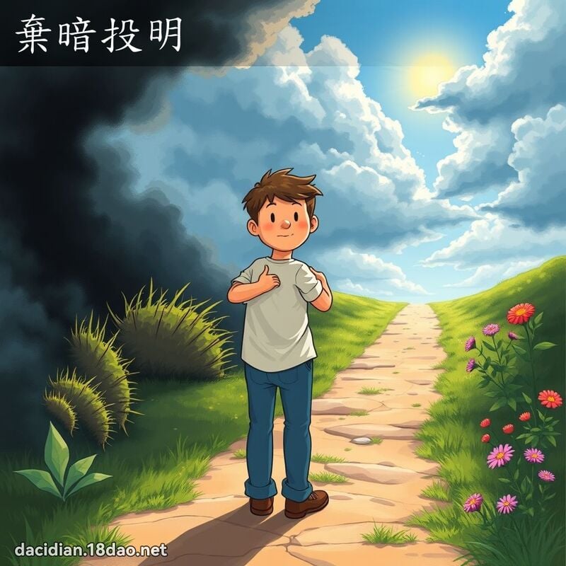 弃暗投明 - 国语大辞典配图