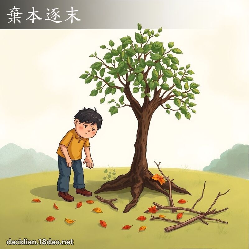 弃本逐末 - 国语大辞典配图