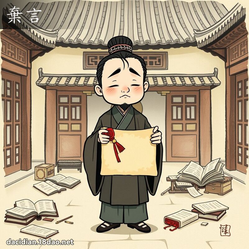 棄言 - 國語大辭典配圖
