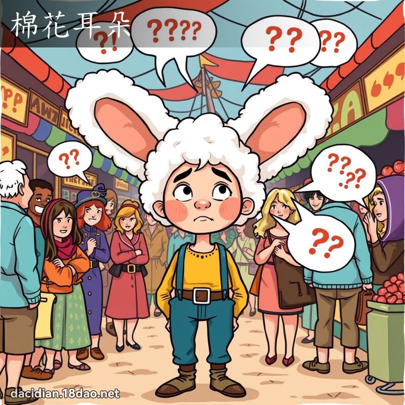 棉花耳朵 - 國語大辭典配圖