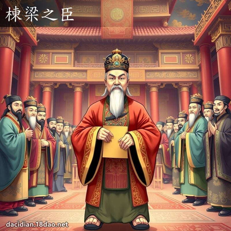 棟梁之臣 - 國語大辭典配圖