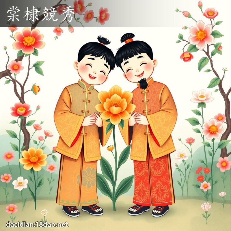 棠棣競秀 - 國語大辭典配圖