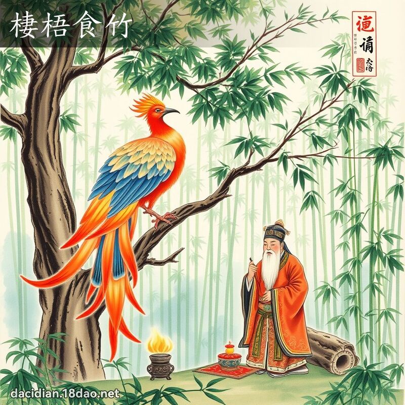 棲梧食竹 - 國語大辭典配圖
