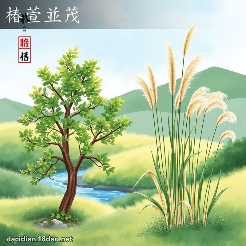 椿萱並茂 - 国语大辞典配图