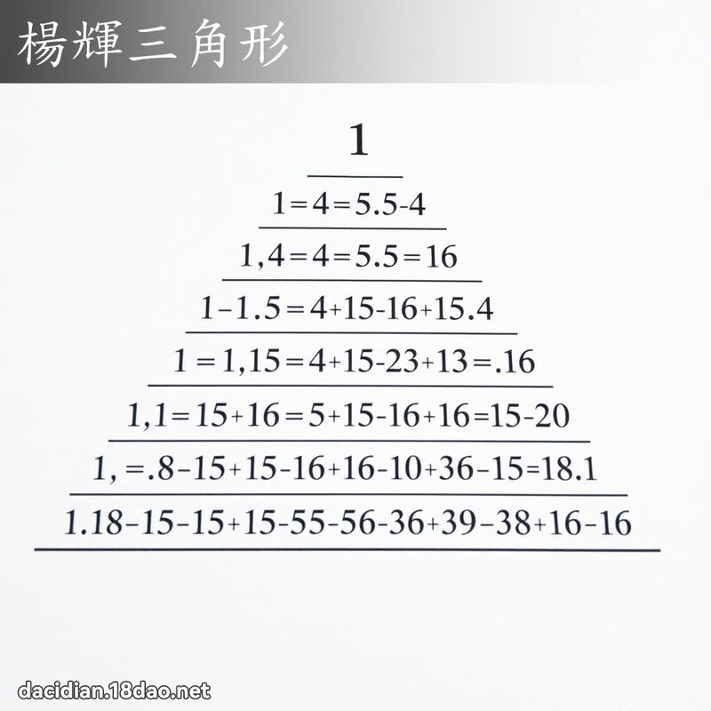 杨辉三角形 - 国语大辞典配图