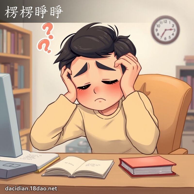 楞楞睜睜 - 國語大辭典配圖