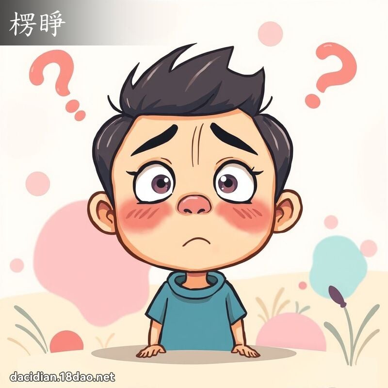 楞睜 - 國語大辭典配圖