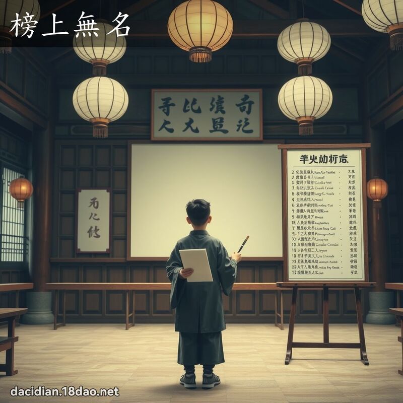 榜上無名 - 國語大辭典配圖