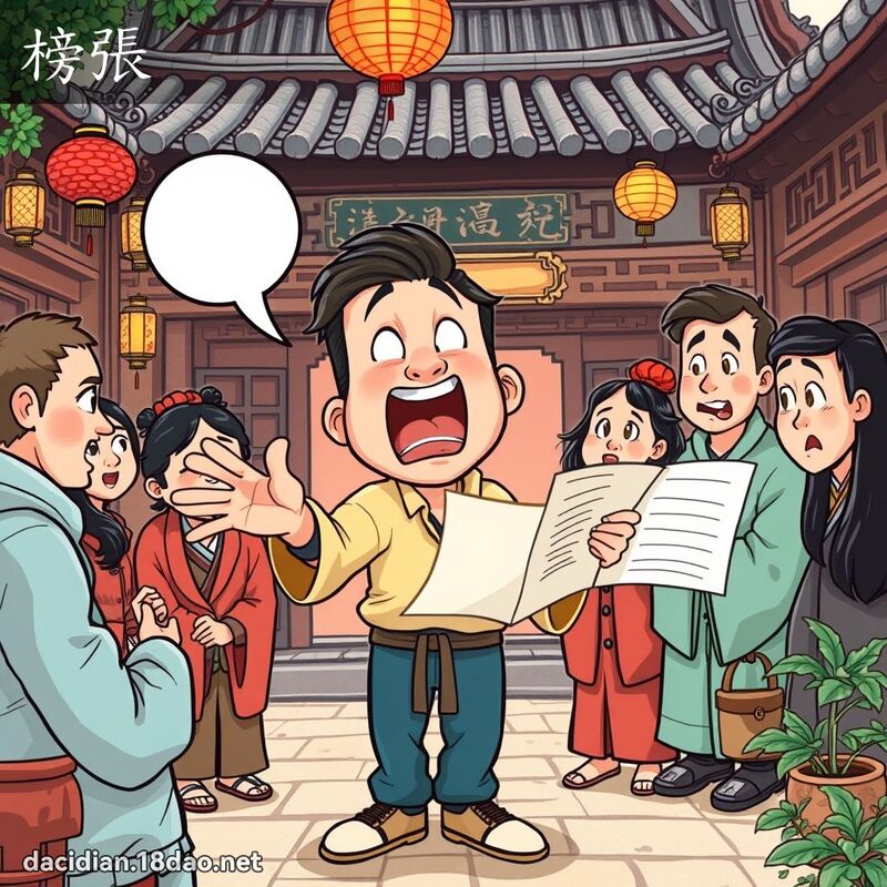 榜張 - 國語大辭典配圖