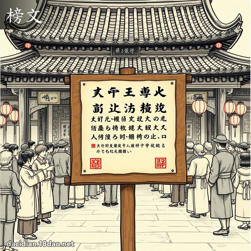 榜文 - 国语大辞典配图