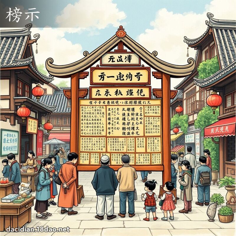 榜示 - 國語大辭典配圖