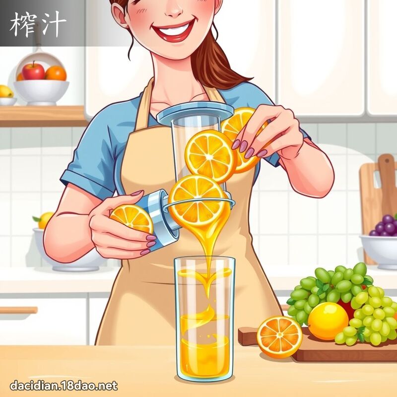 榨汁 - 國語大辭典配圖