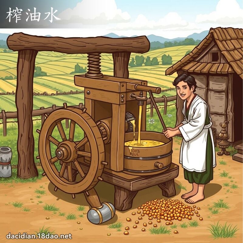 榨油水 - 國語大辭典配圖