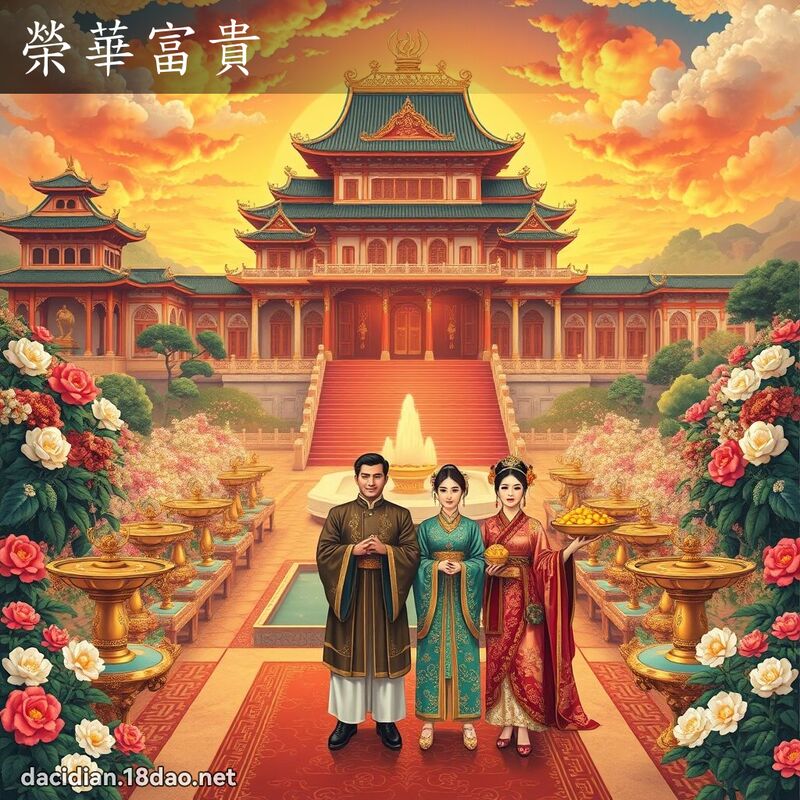 榮華富貴 - 國語大辭典配圖