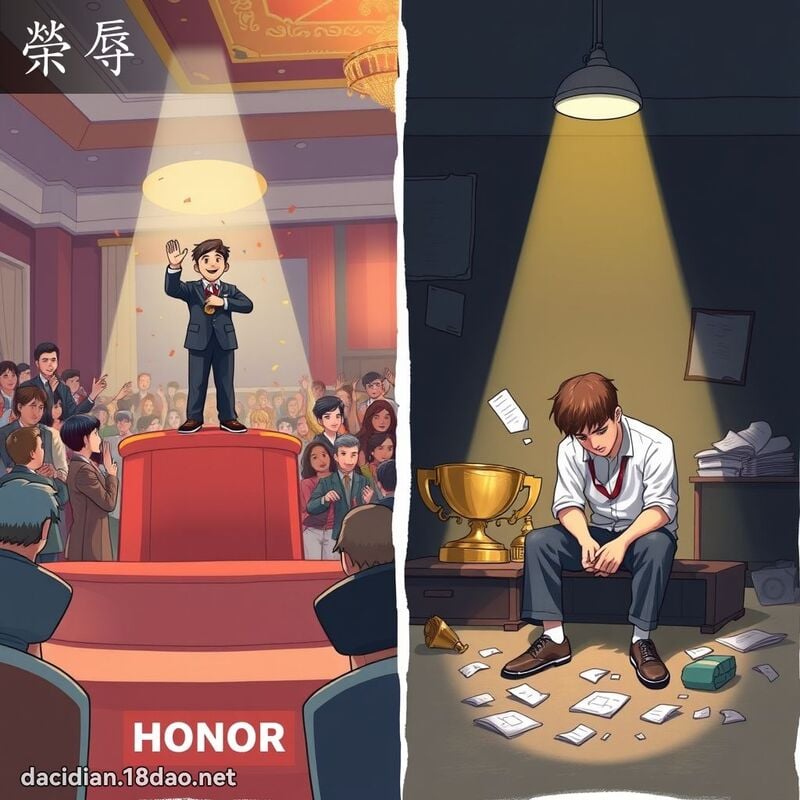 榮辱 - 國語大辭典配圖