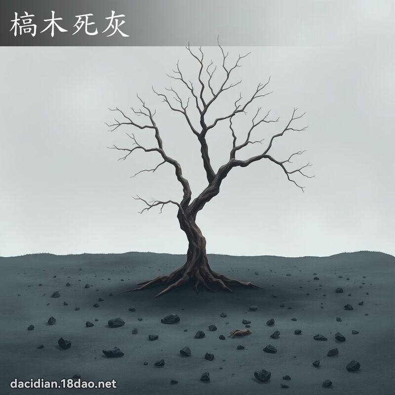 槁木死灰 - 国语大辞典配图