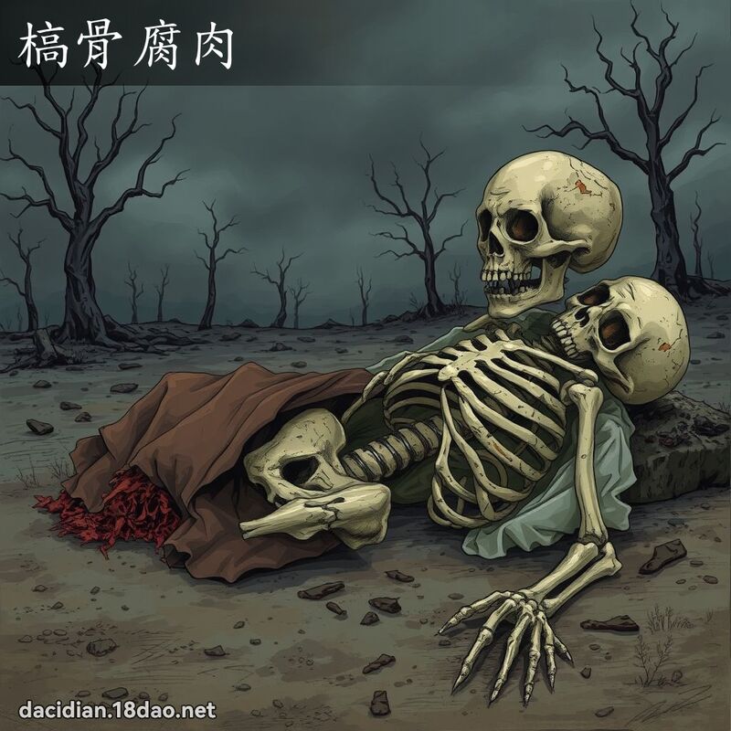 槁骨腐肉 - 國語大辭典配圖