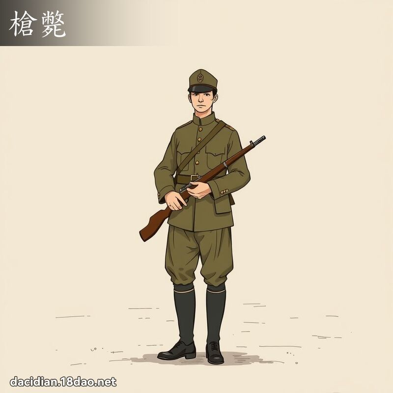 槍斃 - 國語大辭典配圖