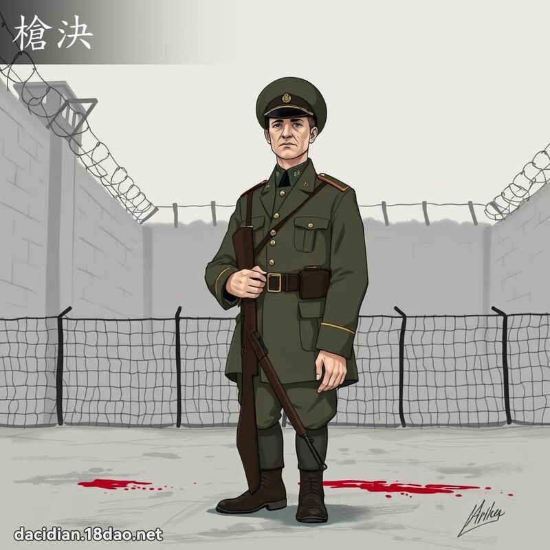 槍決 - 國語大辭典配圖