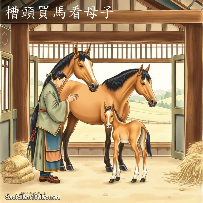 槽頭買馬看母子 - 國語大辭典配圖