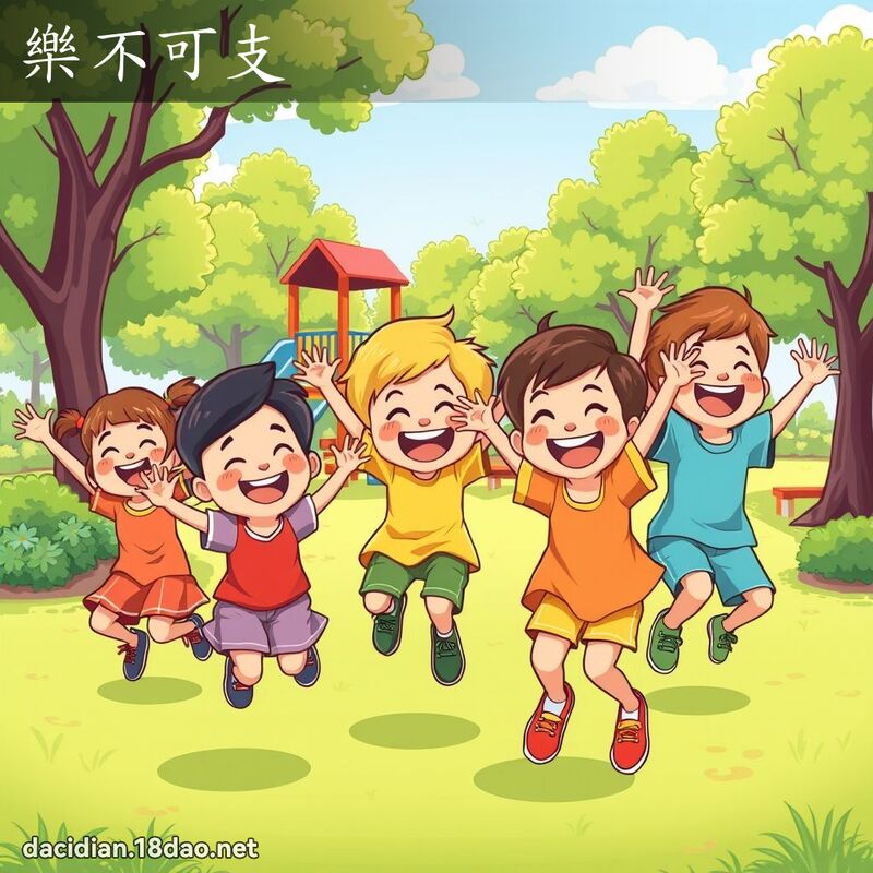 乐不可支 - 国语大辞典配图