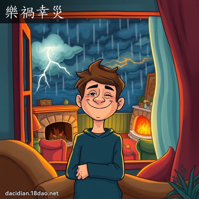 乐祸幸灾 - 国语大辞典配图