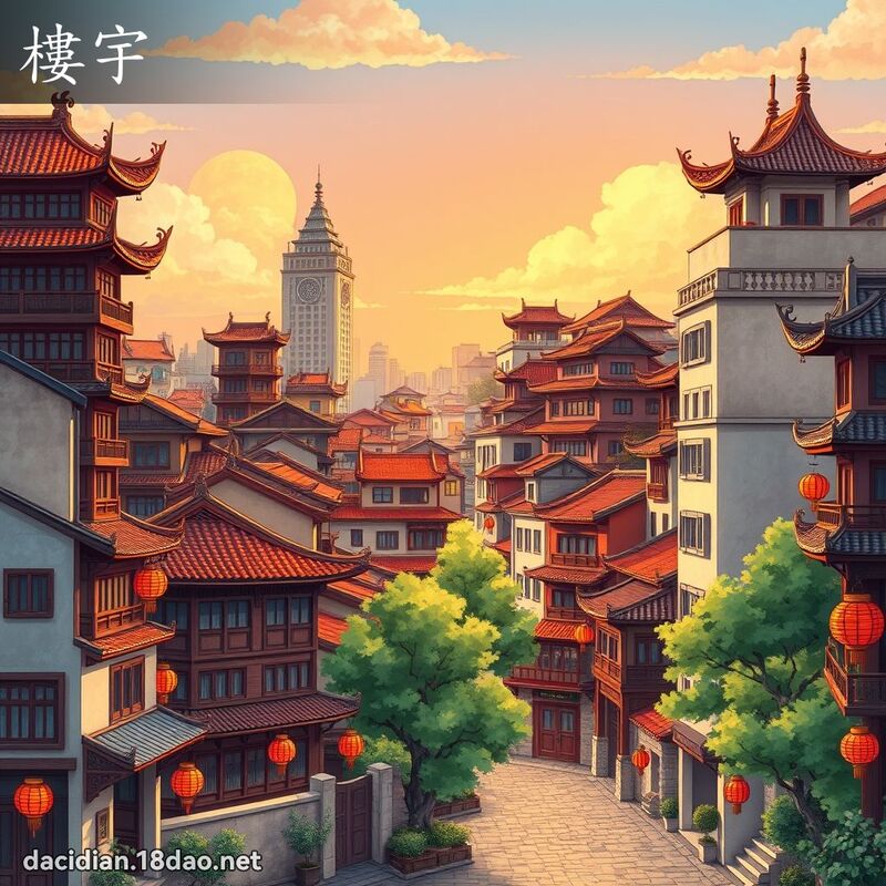 樓宇 - 國語大辭典配圖