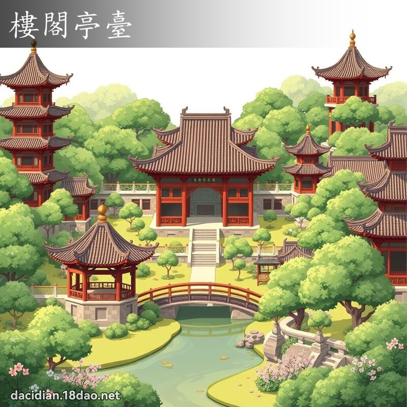 樓閣亭臺 - 國語大辭典配圖