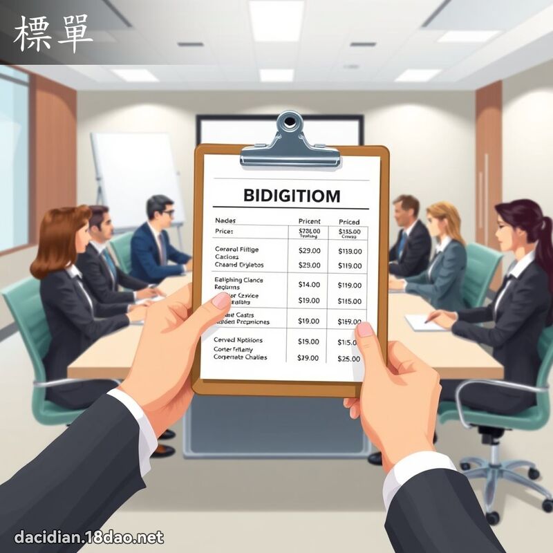 標單 - 國語大辭典配圖