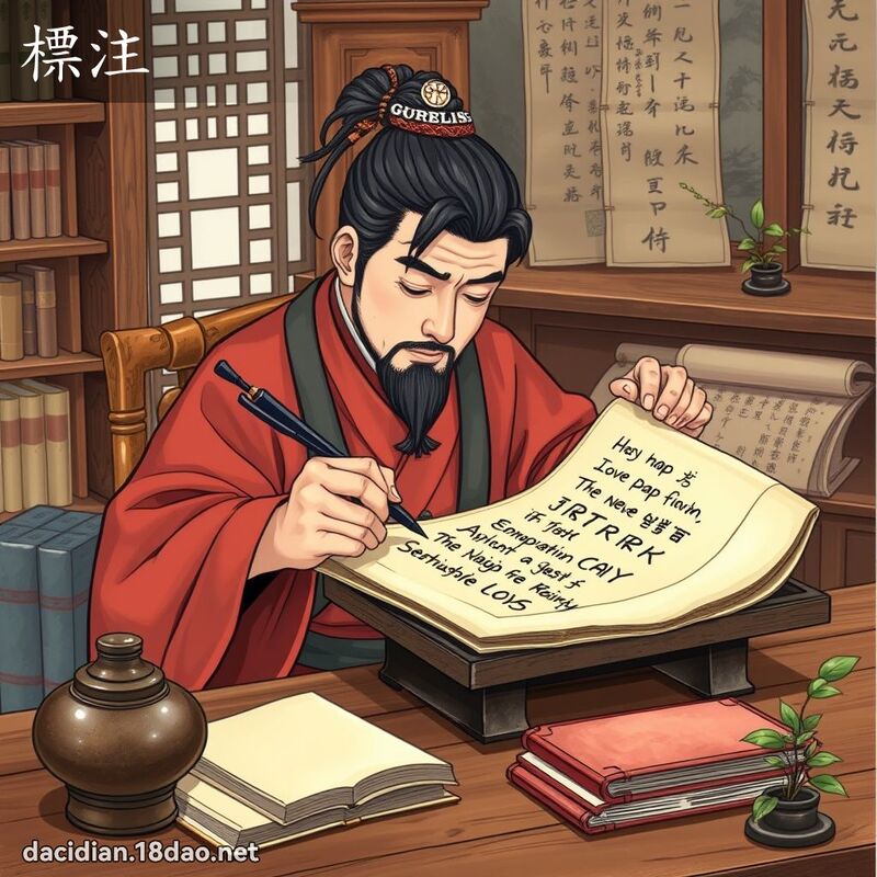 標注 - 國語大辭典配圖
