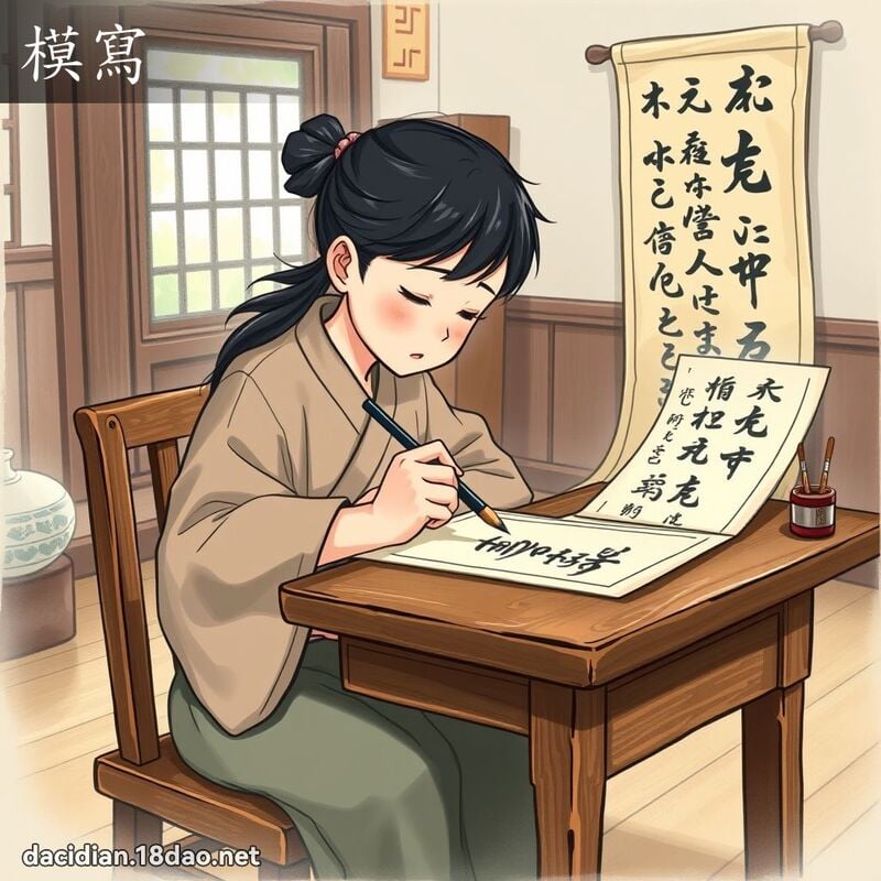 模寫 - 國語大辭典配圖