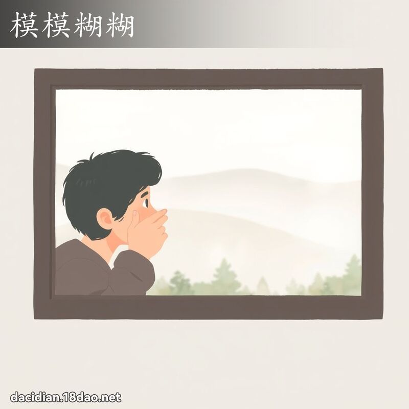 模模糊糊 - 国语大辞典配图