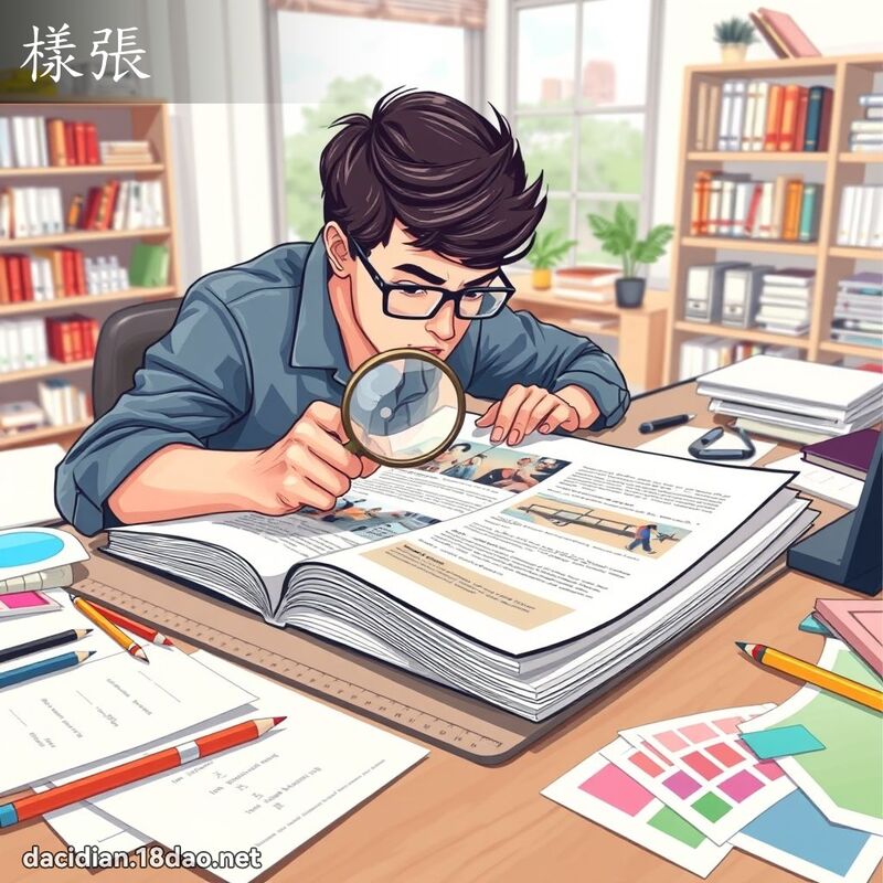 樣張 - 國語大辭典配圖