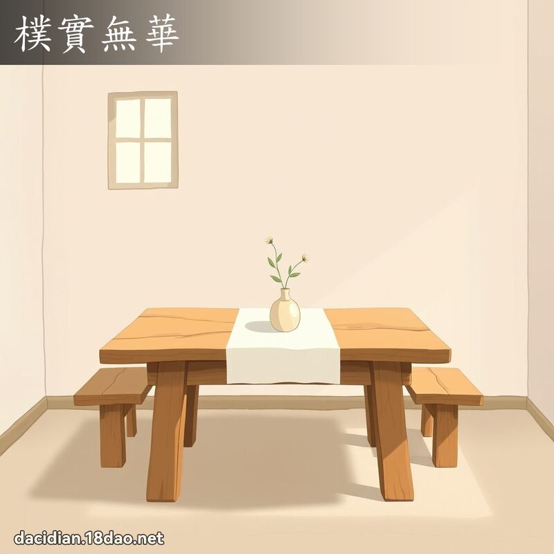 樸實無華 - 國語大辭典配圖