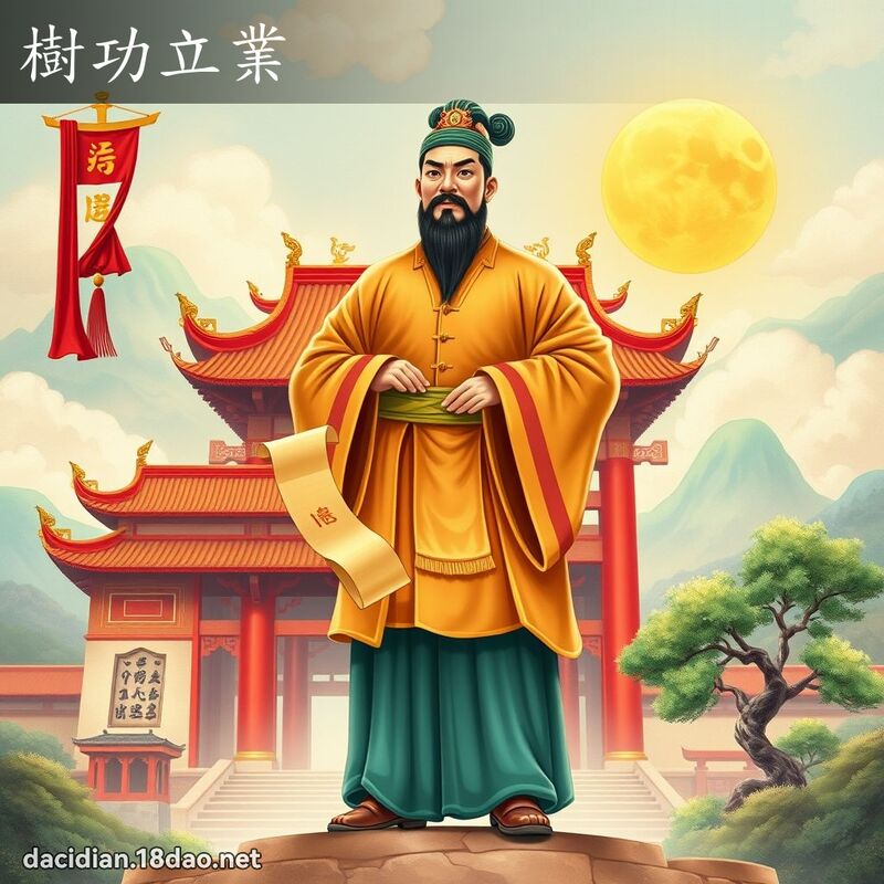 树功立业 - 国语大辞典配图