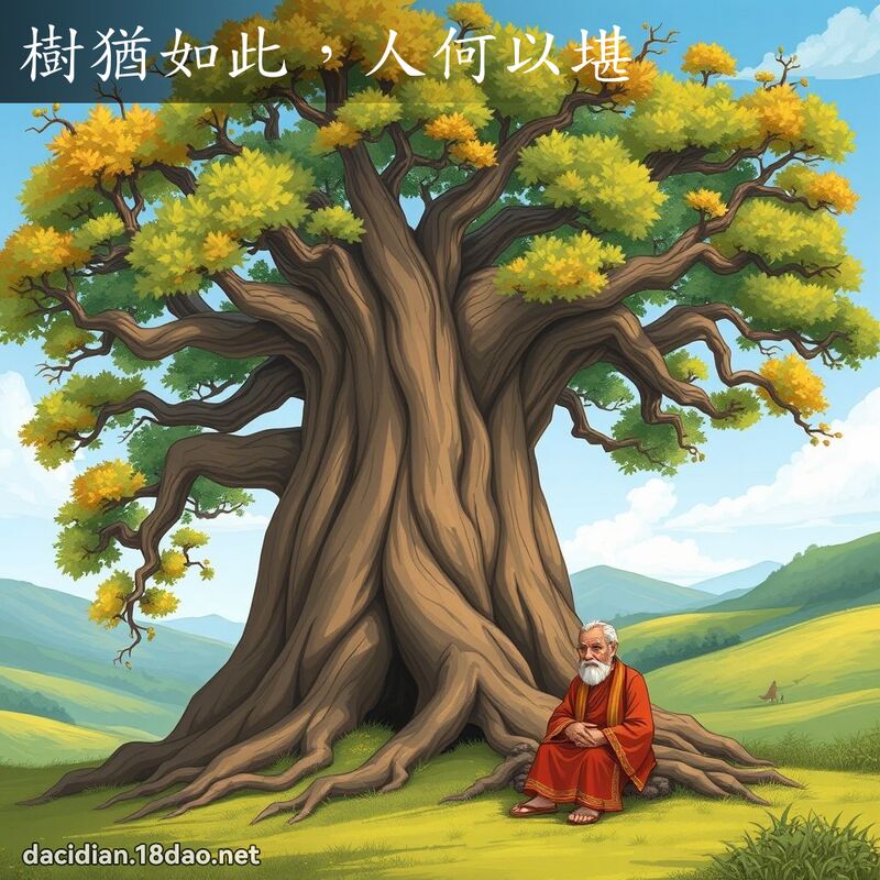 树犹如此，人何以堪 - 国语大辞典配图