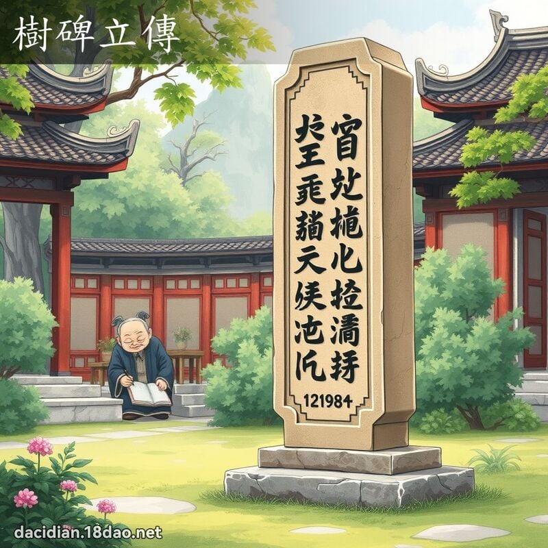 树碑立传 - 国语大辞典配图