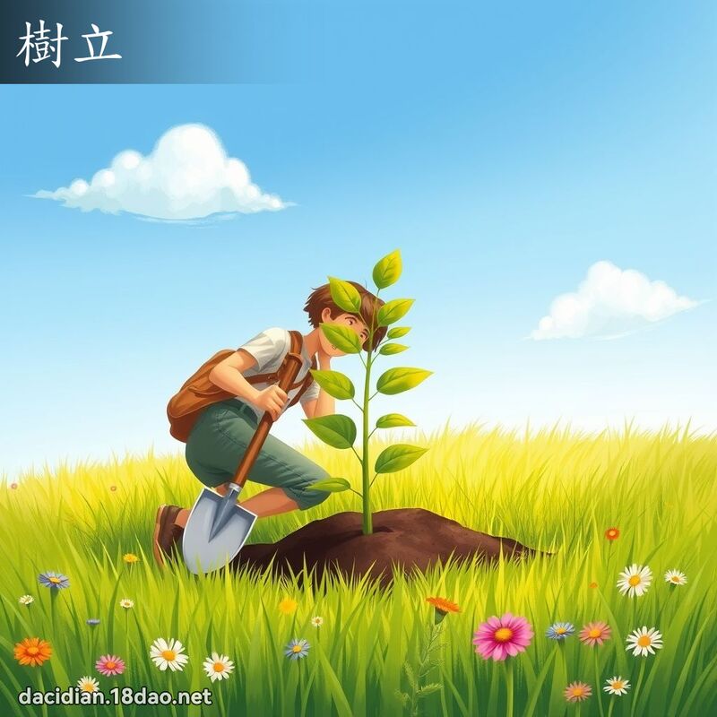 树立 - 国语大辞典配图