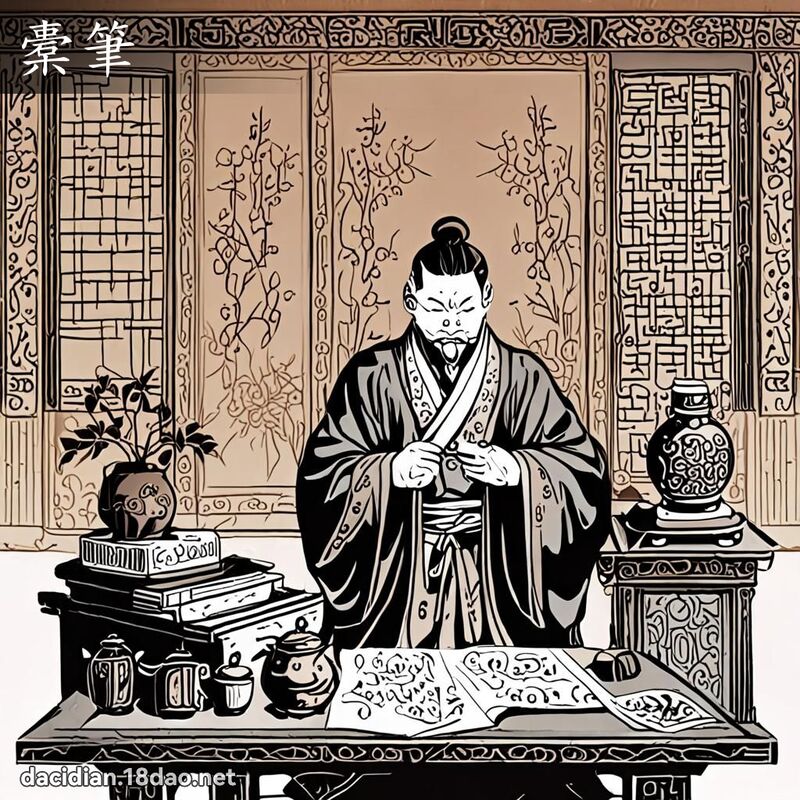 橐筆 - 國語大辭典配圖