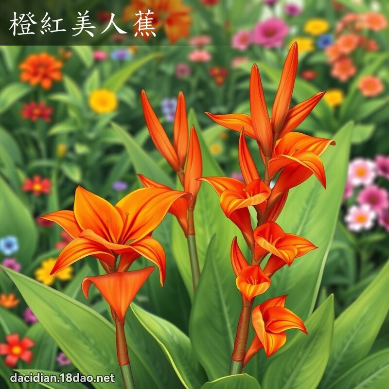 橙紅美人蕉 - 國語大辭典配圖