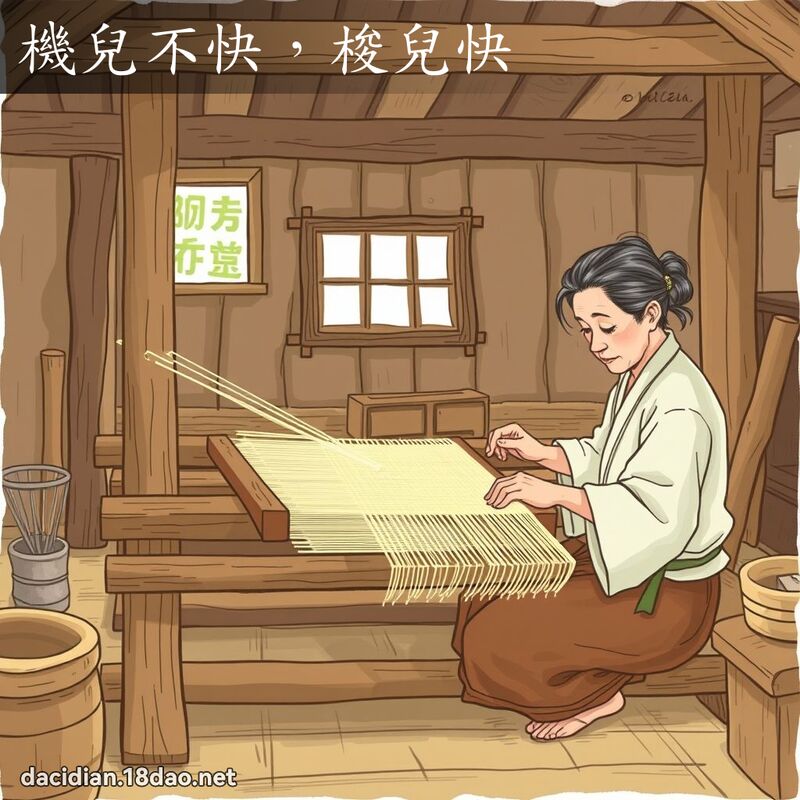 机儿不快，梭儿快 - 国语大辞典配图
