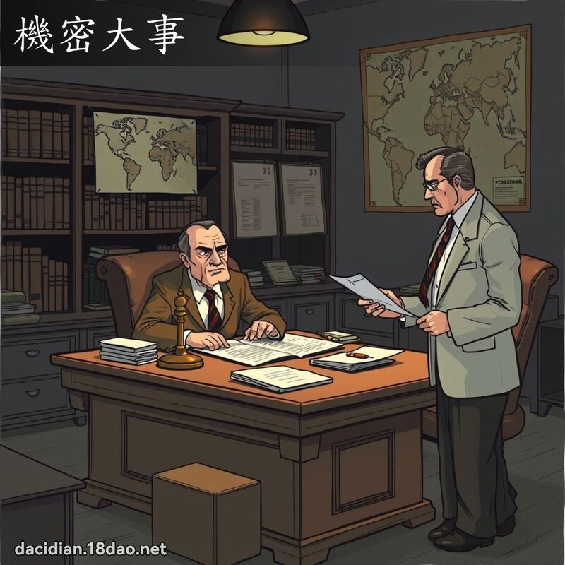 機密大事 - 國語大辭典配圖