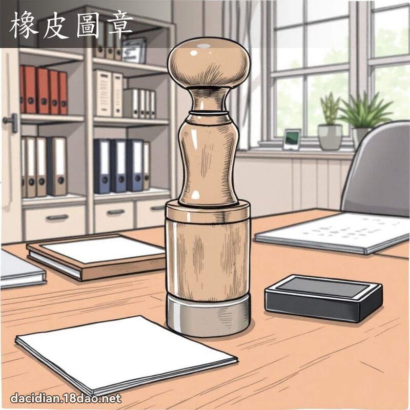 橡皮圖章 - 國語大辭典配圖