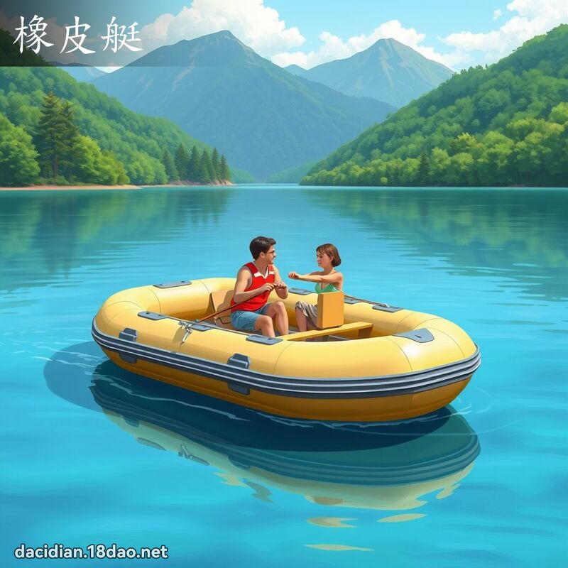 橡皮艇 - 國語大辭典配圖