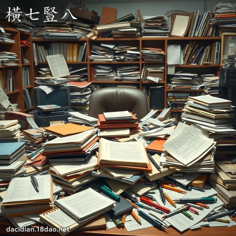 横七竖八 - 国语大辞典配图