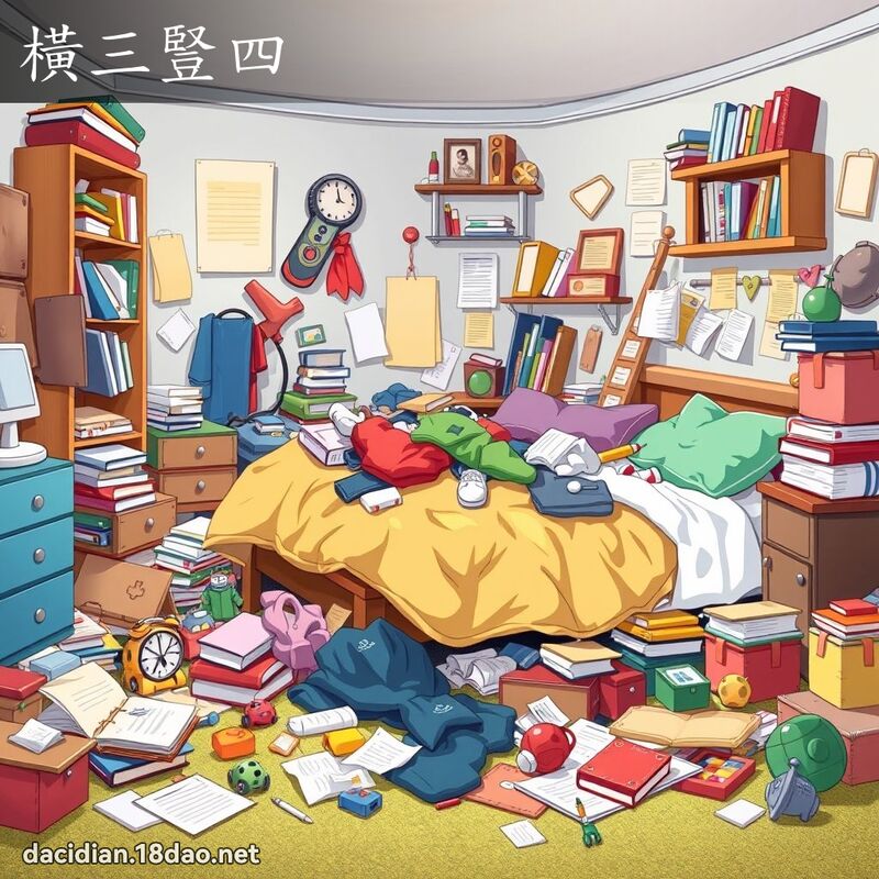 橫三豎四 - 國語大辭典配圖