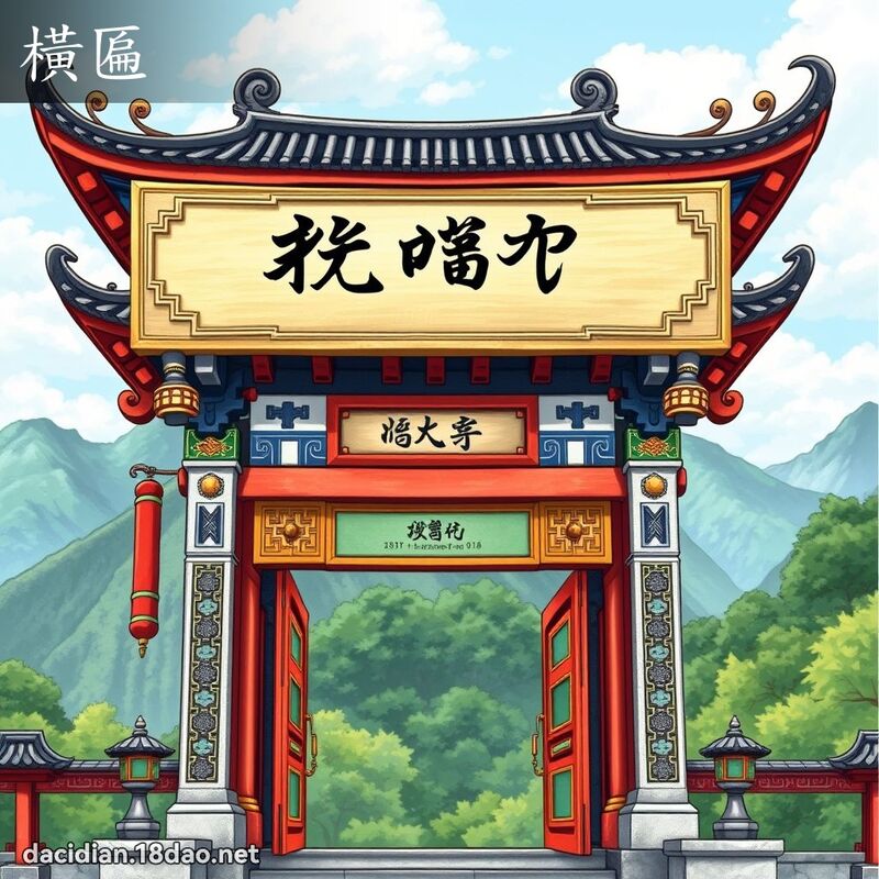 橫匾 - 國語大辭典配圖