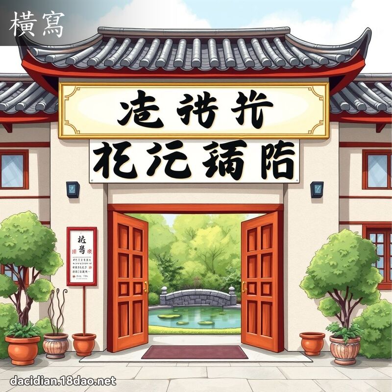 橫寫 - 國語大辭典配圖